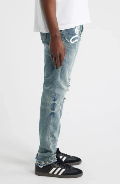 Icecream Shade Chocolate Fit Stretch Denim Jeans In Blue