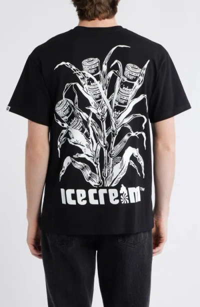 Icecream Cash Crop Graphic T-shirt In Black