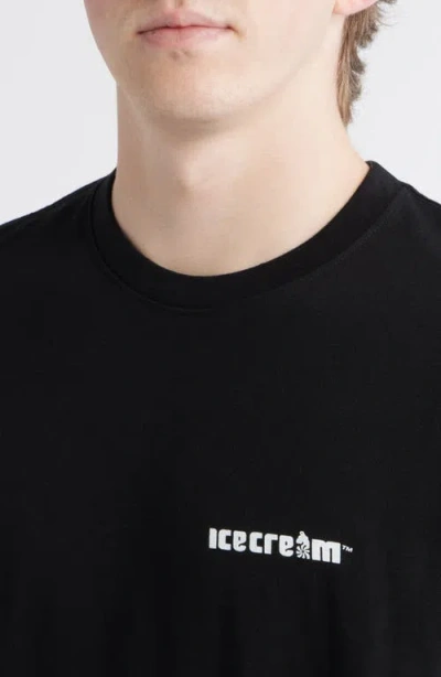 Icecream Cash Crop Graphic T-shirt In Black