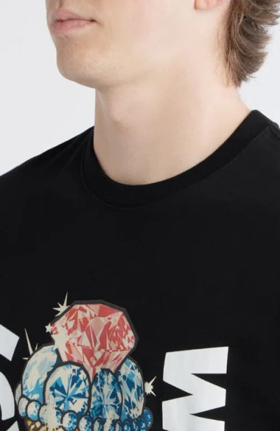 Icecream Bouquet Cotton T-shirt In Black