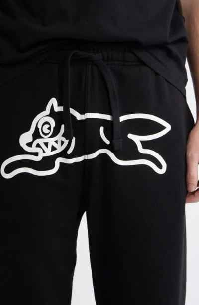 Icecream Running Dog Drawstring Sweatpants In Black