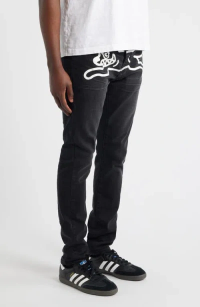 Icecream Chocolate Fit Jeans In Black