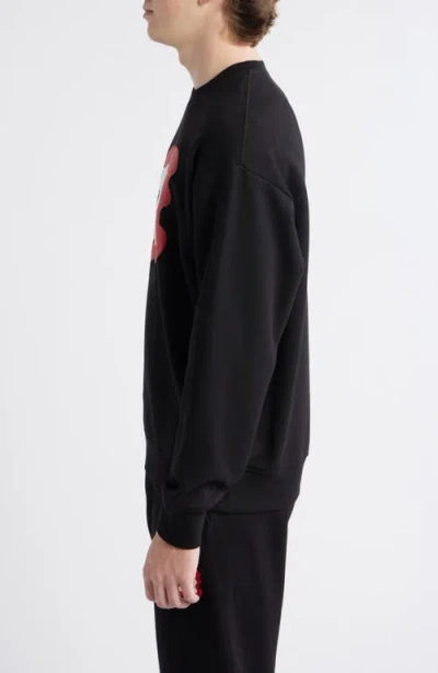 Icecream Cotton Graphic Sweatshirt In Black