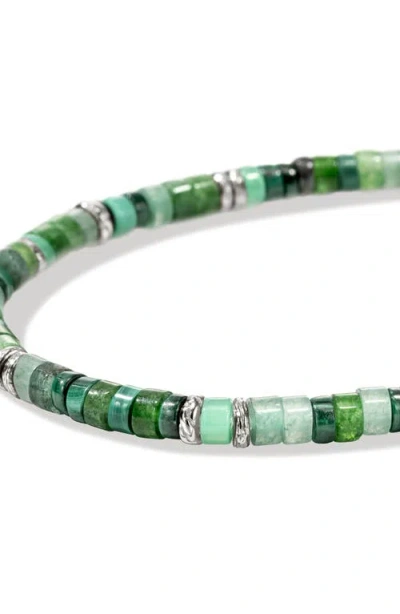John Hardy Heishi Hardstones Bracelet In Green