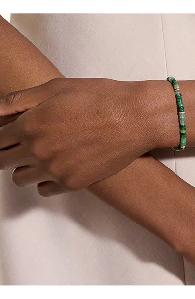John Hardy Heishi Hardstones Bracelet In Green
