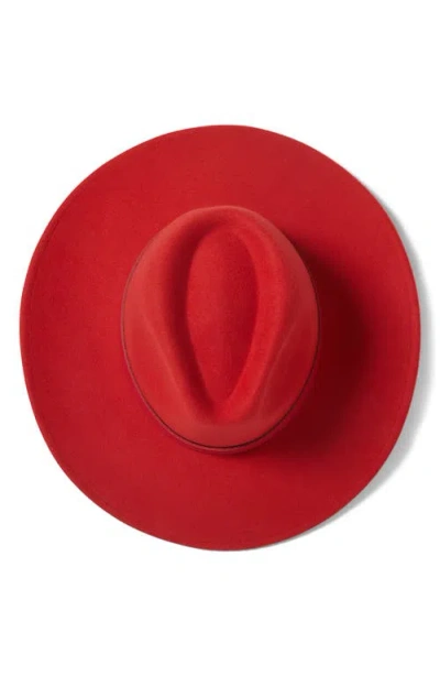Brixton Harper Felted Wool Fedora In Red