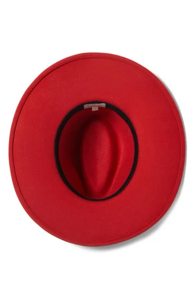 Brixton Harper Felted Wool Fedora In Red