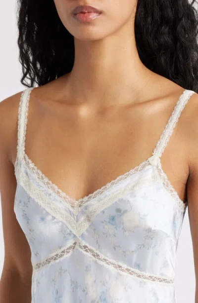 Loveshackfancy Lirena Lace Accent Floral Camisole In White