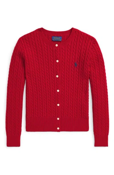 Polo Ralph Lauren Kids' Mini Cable Knit Sweater In Red