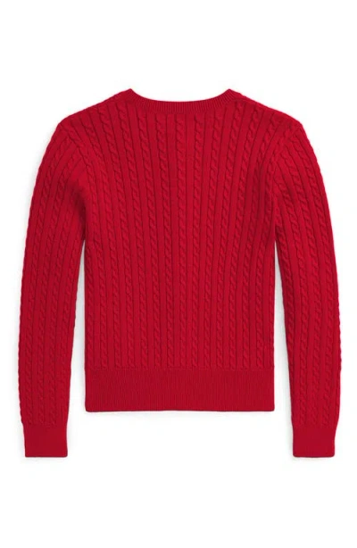 Polo Ralph Lauren Kids' Mini Cable Knit Sweater In Red