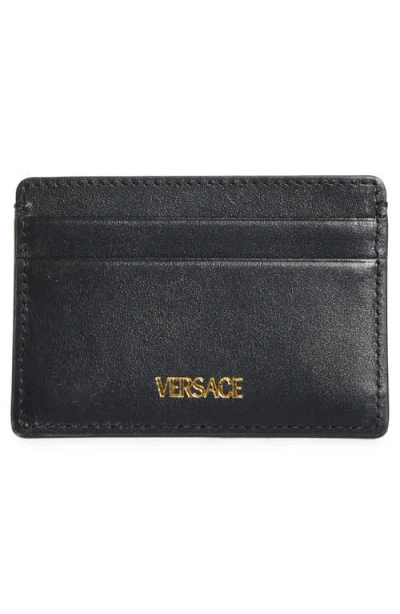 Versace V-emblem Leather Card Case In Multi