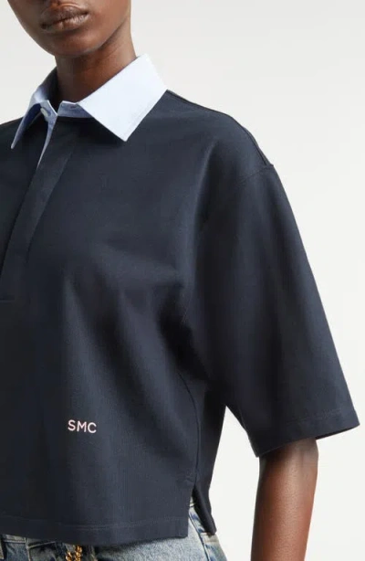 Stella Mccartney Cropped Polo Shirt In Animal Print