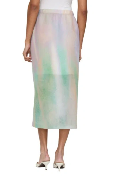 Lafayette 148 New York Aurora Print Neoprene Midi Skirt In Multi
