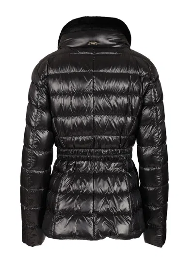 Herno Shniy Padded Down Jacket With Belt Coats Black In Black