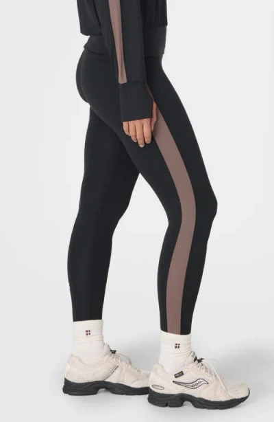 Sweaty Betty All Day 7/8 Side Stripe Leggings In Black