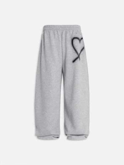 Aelfric Eden Graffiti Heart Baggy Sweatpants In Gray