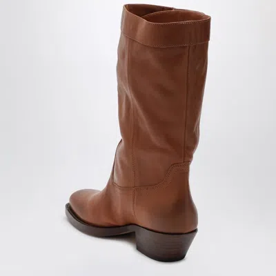 Isabel Marant Ademe Havana Leather Biker Boot Women In Brown