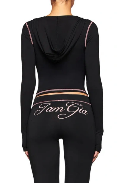 I.am.gia Blare Crop Hoodie In Black