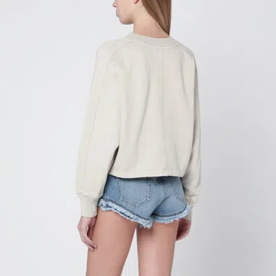 Isabel Marant Étoile Beige Crew-neck Cotton Sweatshirt Women In White