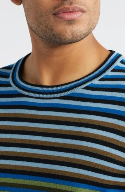 Ps By Paul Smith Ps Paul Smith Stripe Merino Wool Crewneck Sweater In Blue