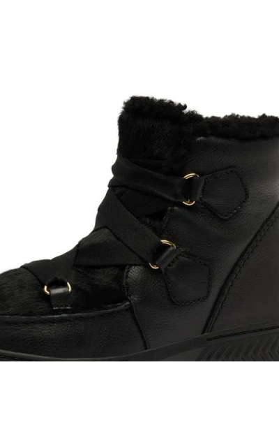 Sorel One Ave™ Alpine Genuine Shearling Waterproof Boot In Black