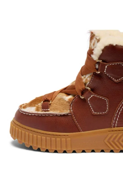 Sorel One Ave™ Alpine Genuine Shearling Waterproof Boot In Brown