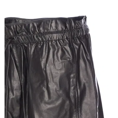 Isabel Marant Étoile Naline Paperbag Waist Faux Leather Shorts In Animal Print