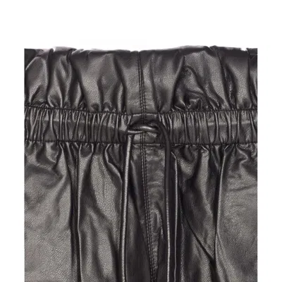 Isabel Marant Étoile Naline Paperbag Waist Faux Leather Shorts In Animal Print