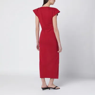 Isabel Marant Long Cherry-coloured Nadela Jersey Dress Women In Red