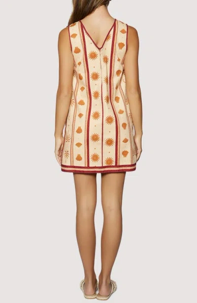 Lost + Wander Coral Faire Keyhole Minidress In Multi
