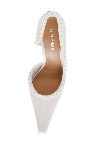 Steve Madden Elegant Half D'orsay Pump In White