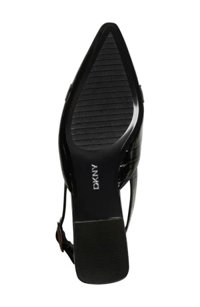 Dkny Cosetta Slingback Pointed Toe Flat In Black