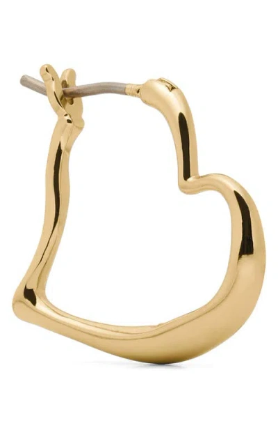 Kate Spade New York Amour Heart Huggie Hoop Earrings In Gold