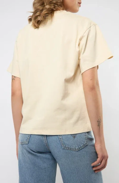 Viens Avec Moi Bisous Boxy Cotton Graphic T-shirt In Neutral