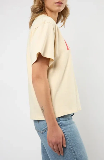 Viens Avec Moi Bisous Boxy Cotton Graphic T-shirt In Neutral