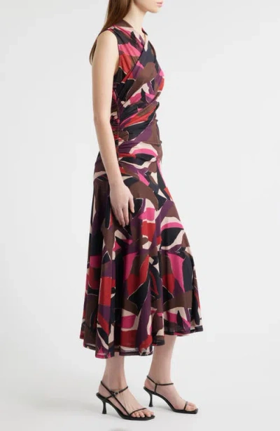 Rails Vanya Abstract Print Faux Wrap Midi Dress In Multi