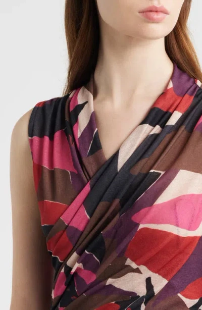 Rails Vanya Abstract Print Faux Wrap Midi Dress In Multi
