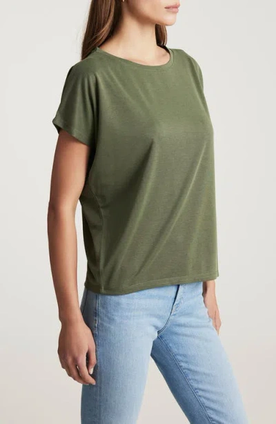 Mavi Jeans Luxe Touch Boat Neck T-shirt In Green