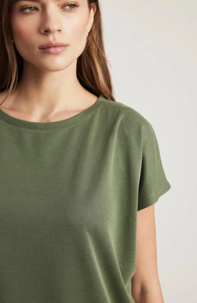 Mavi Jeans Luxe Touch Boat Neck T-shirt In Green