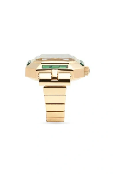 Pascal Sofia Prism Cocktail Ring Watch, 21mm In Gold