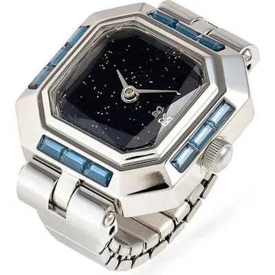 Pascal Sofia Prism Cocktail Ring Watch, 21mm In Metallic