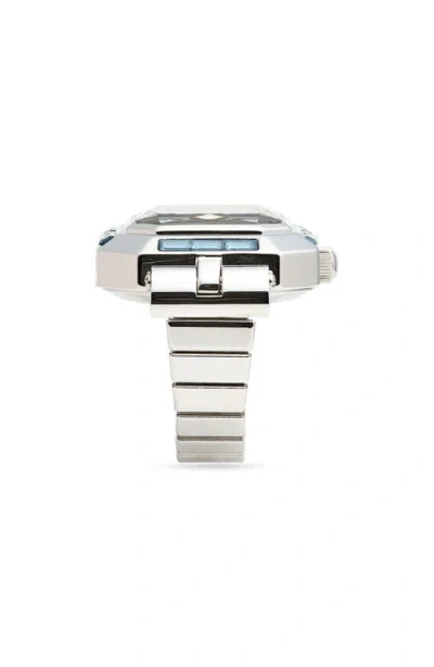 Pascal Sofia Prism Cocktail Ring Watch, 21mm In Metallic