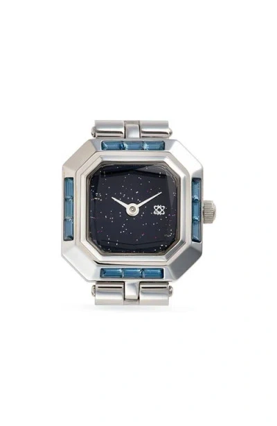 Pascal Sofia Prism Cocktail Ring Watch, 21mm In Metallic