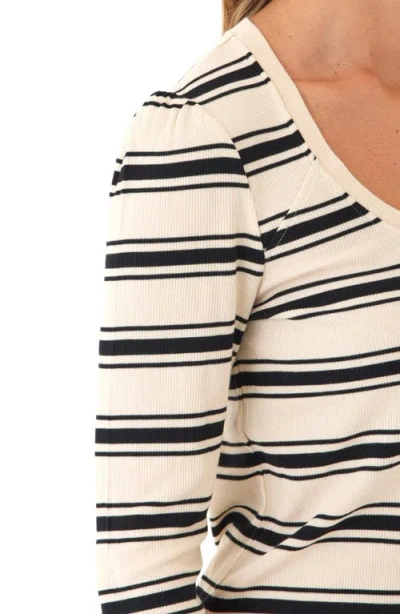 Threads 4 Thought Nimia Alpine Stripe Rib Top In White