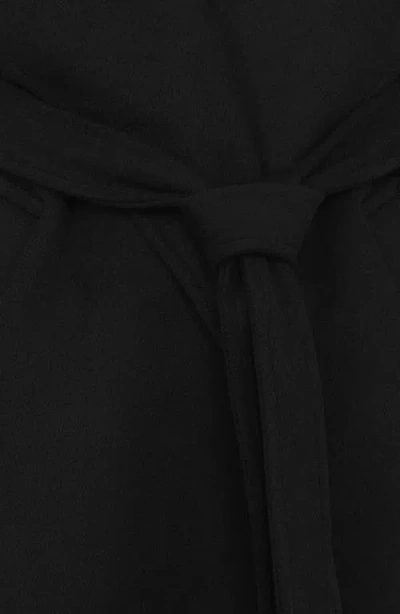 House Of Cb Cocoon Wool Blend Shawl Collar Coat In Black