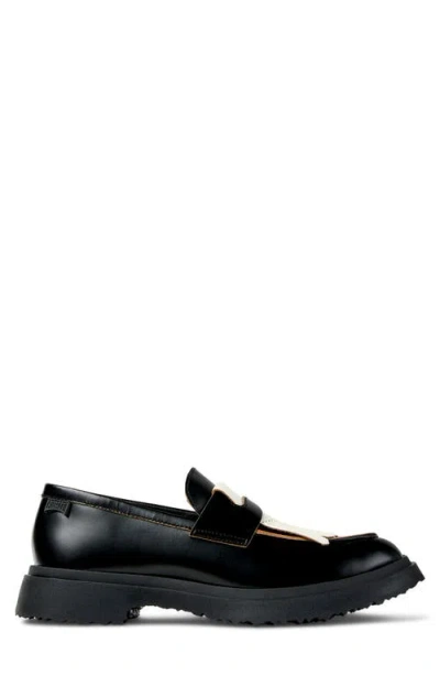 Camper Walden Mismatched Loafer In Black