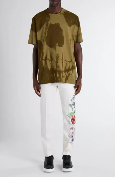 Alexander Mcqueen Mcqueen Exploded Skull Graphic T-shirt In Yellow