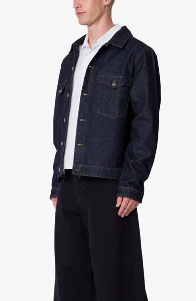 Mnml Raw Denim Jacket In Blue