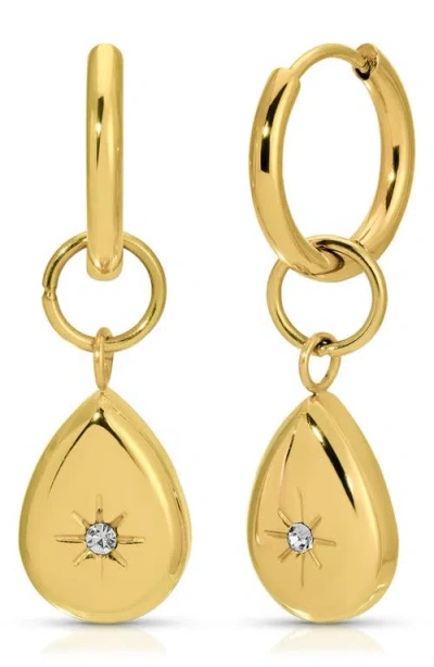 Kozakh Illion Drop Hoop Earrings In Gold