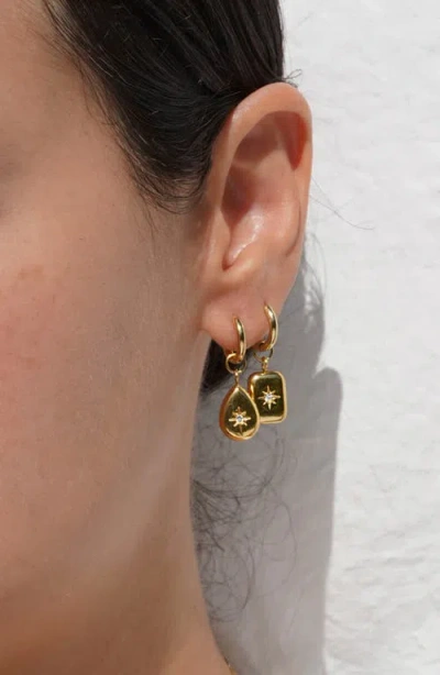 Kozakh Illion Drop Hoop Earrings In Gold